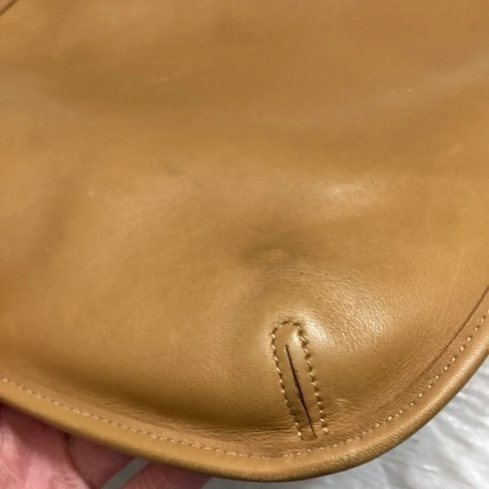Coach tan leather vintage slim hippie bag 9135 - Picture 6 of 16